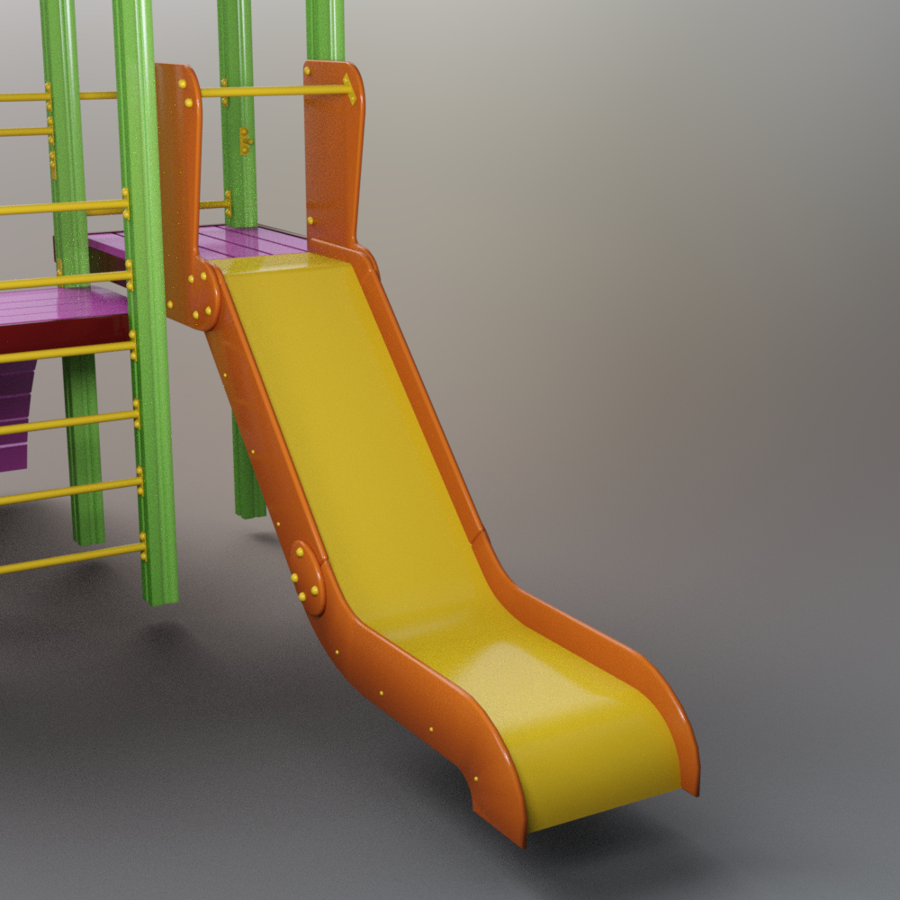 Kids Outdoor Playground Slide and Climbing Ladder AQ3D Daz Content