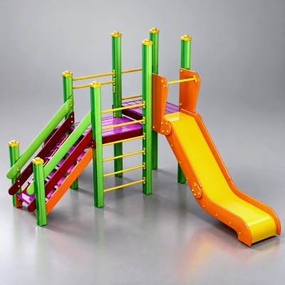 Kids Outdoor Playground Slide and Climbing Ladder AQ3D