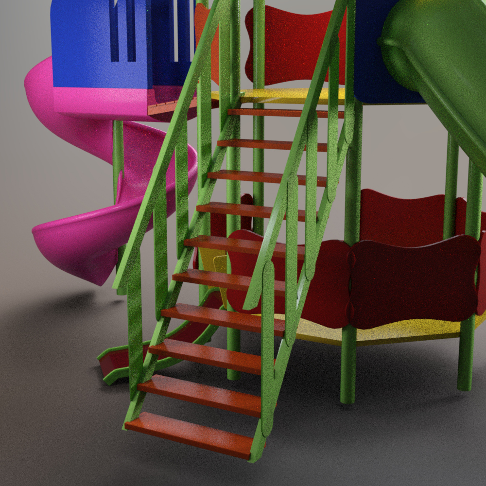 Kids Outdoor Playground Slide AQ3D Daz Content