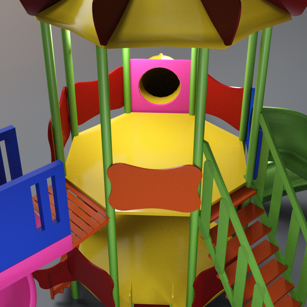 Kids Outdoor Playground Slide AQ3D Daz Content