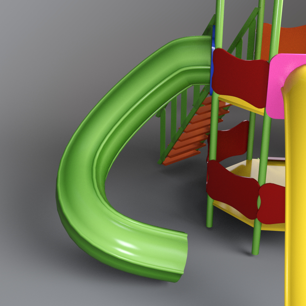 Kids Outdoor Playground Slide AQ3D Daz Content