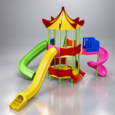 Kids Outdoor Playground Slide AQ3D
