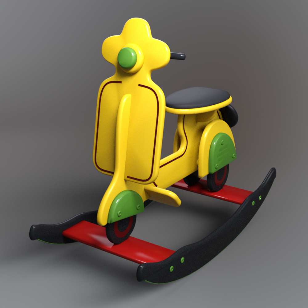 Kids Ride-On Scooter Toy AQ3D Daz Content