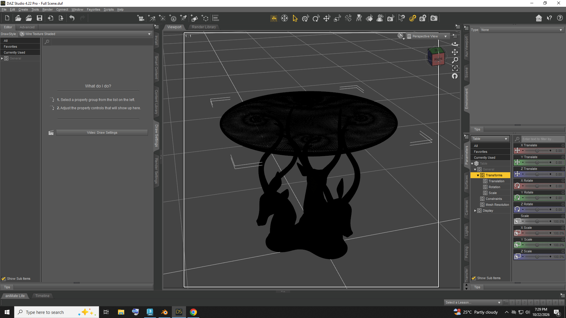 Luxury Coffee Table AQ3D Daz Content