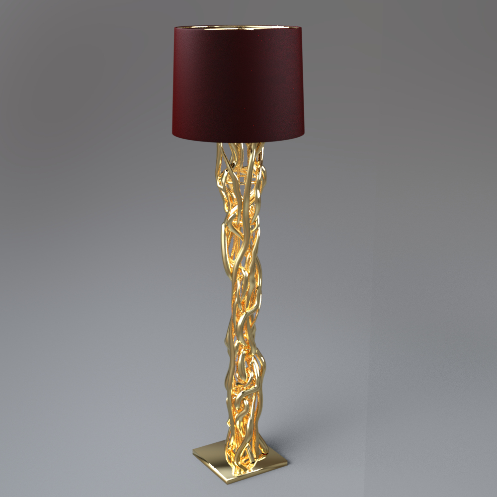 Luxury Gold Floor Lamp AQ3D Daz Content