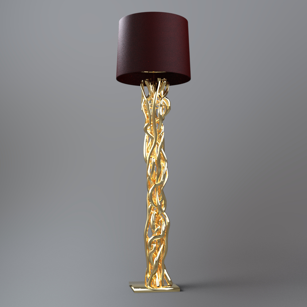 Luxury Gold Floor Lamp AQ3D Daz Content