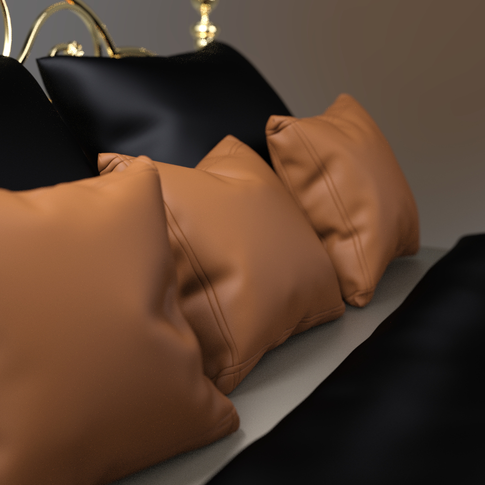 Luxury Gold Metal Bed AQ3D Daz Content