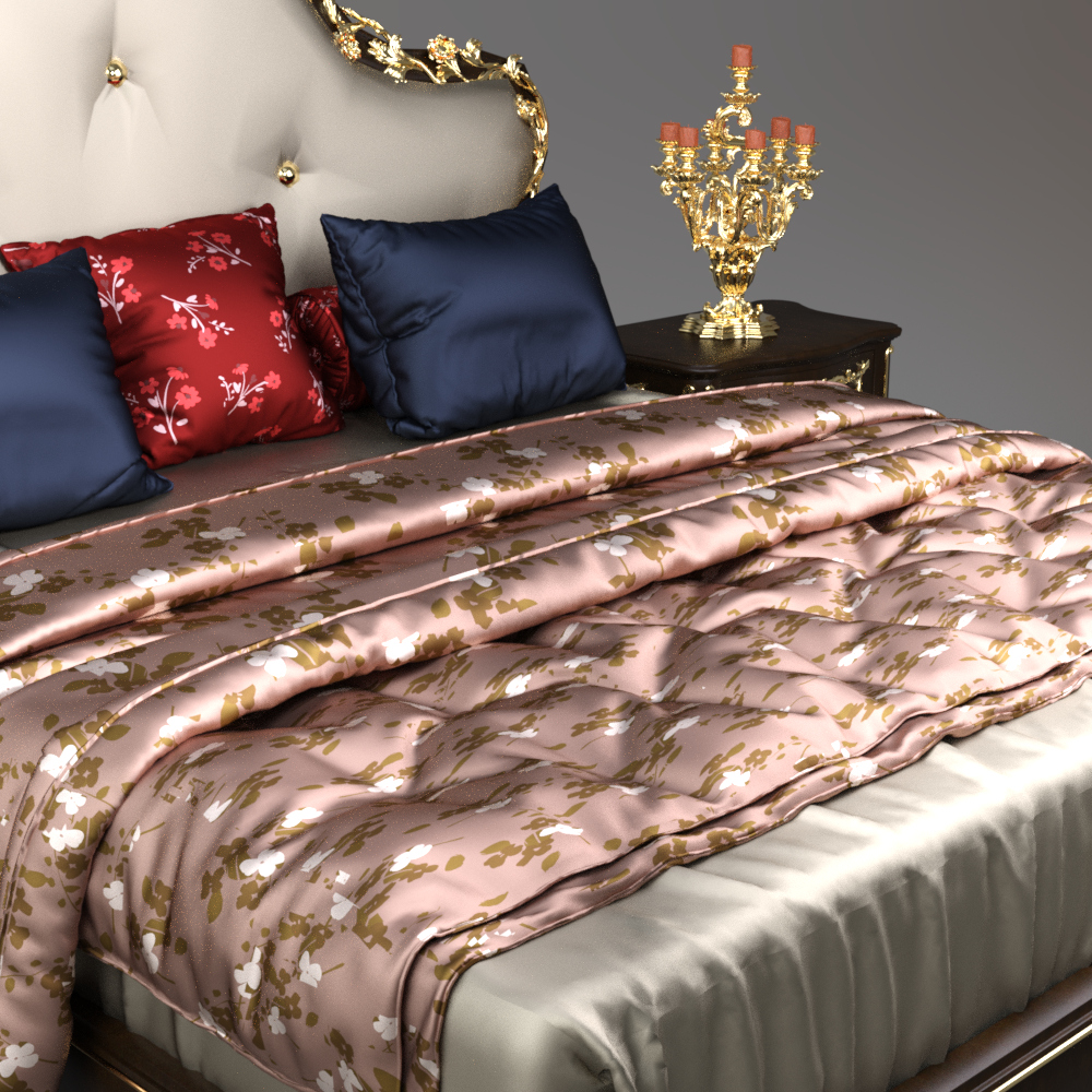 Luxury Modern Bed 3d Model Elegant Bedroom Furniture Daz Content