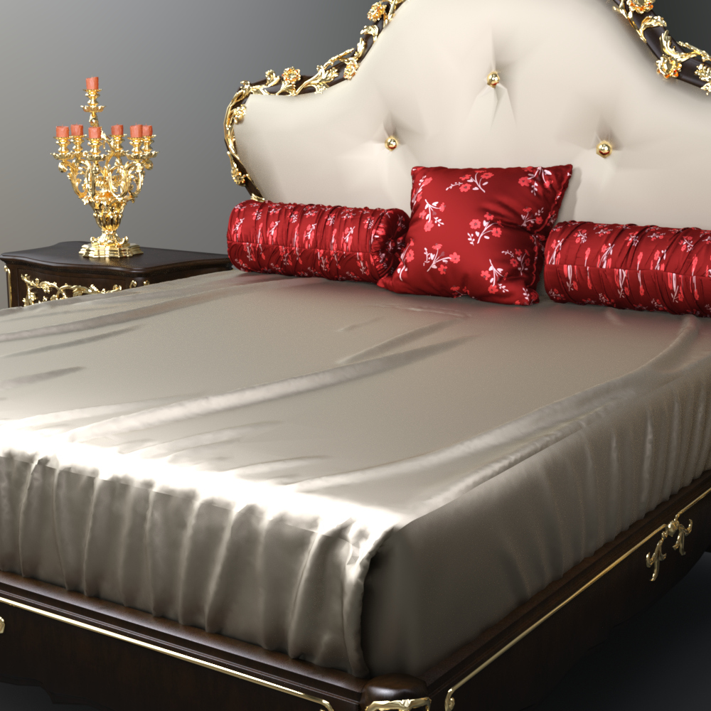 Luxury Modern Bed 3d Model Elegant Bedroom Furniture Daz Content