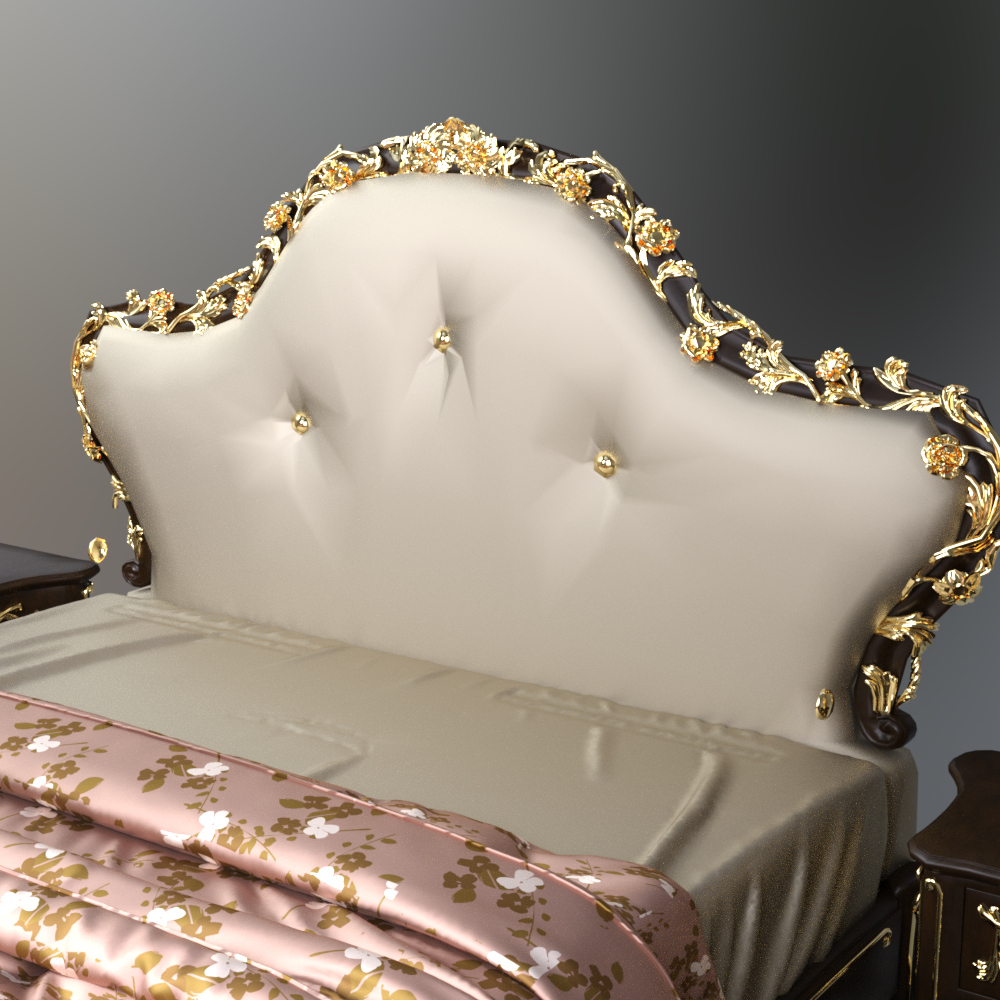Luxury Modern Bed 3d Model Elegant Bedroom Furniture Daz Content