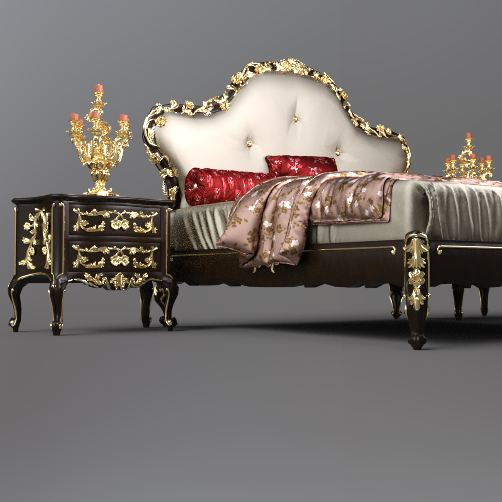 Luxury Modern Bed 3d Model Elegant Bedroom Furniture Daz Content