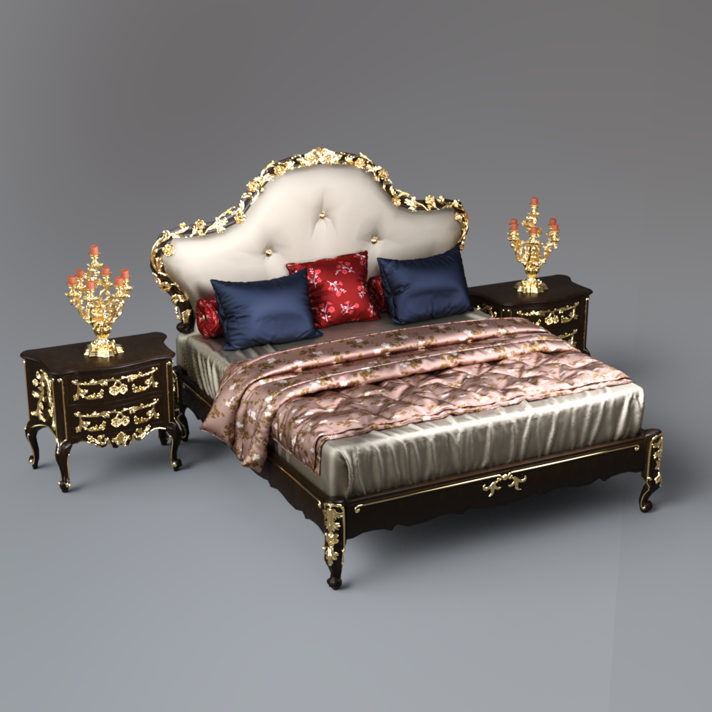 Luxury Modern Bed 3d Model Elegant Bedroom Furniture Daz Content