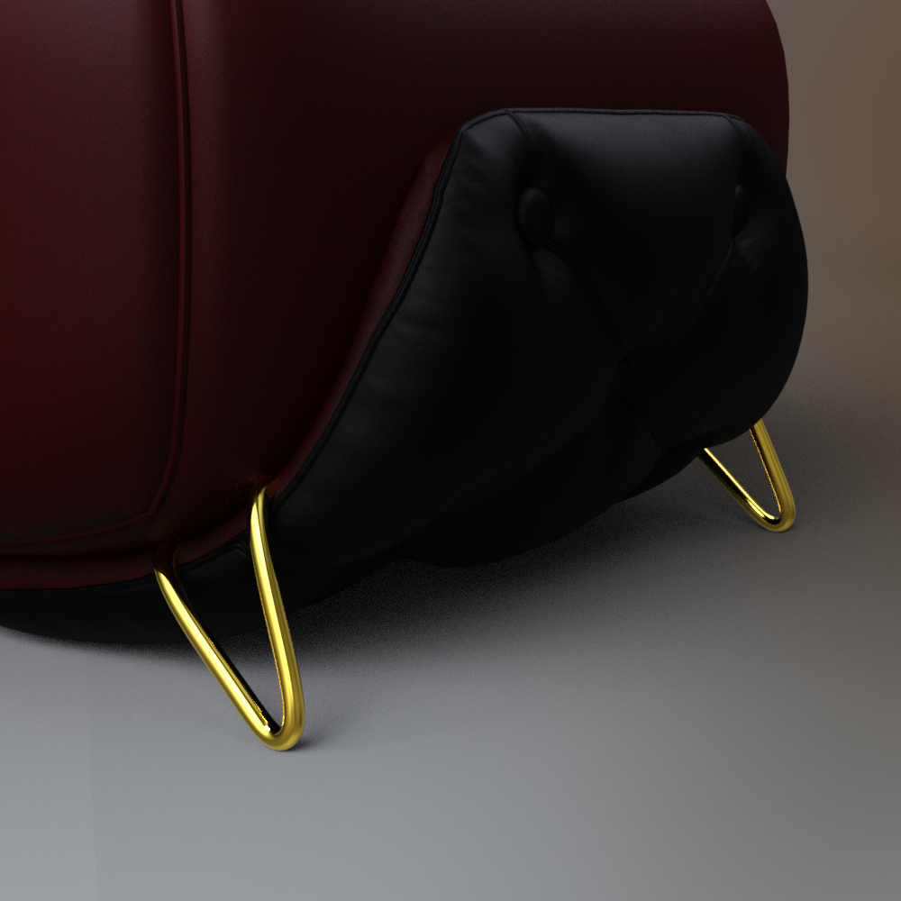 Luxury Modern Tufted Accent Chair AQ3D Daz Content