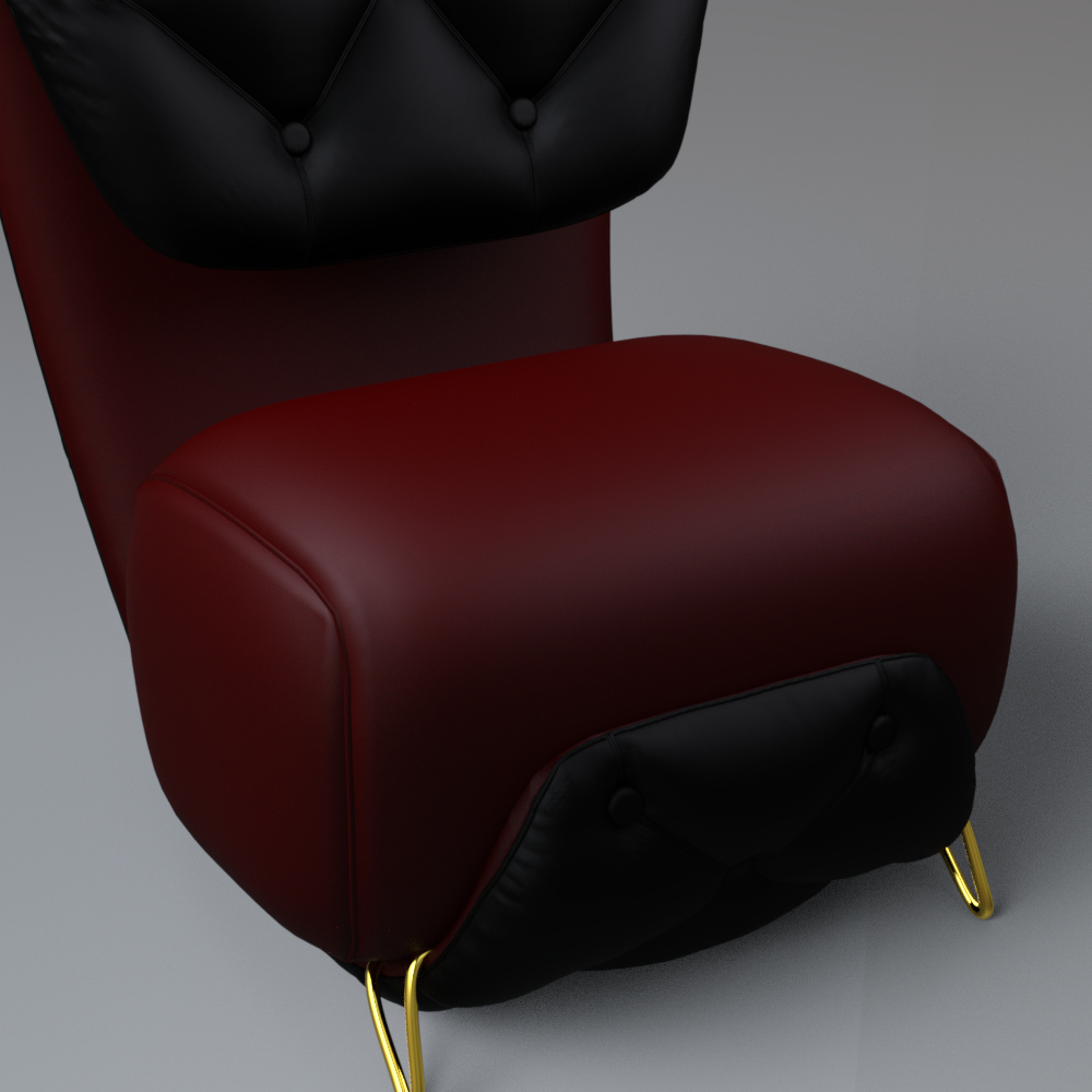 Luxury Modern Tufted Accent Chair AQ3D Daz Content