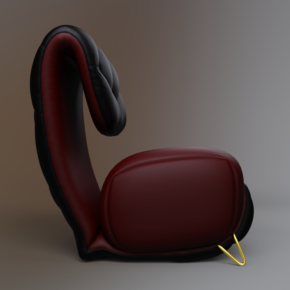 Luxury Modern Tufted Accent Chair AQ3D Daz Content