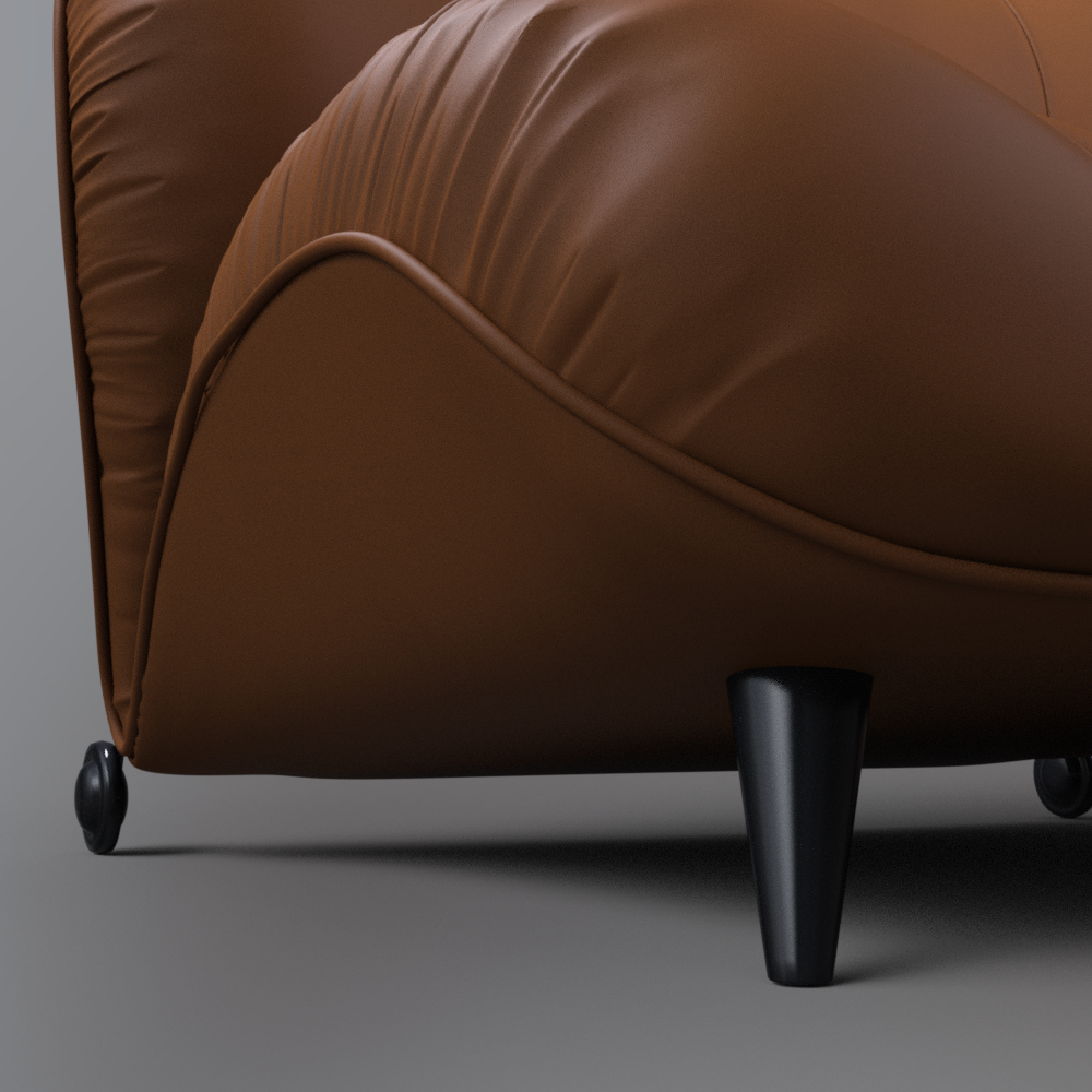 Modern Brown Upholstered Accent Chair AQ3D Daz Content