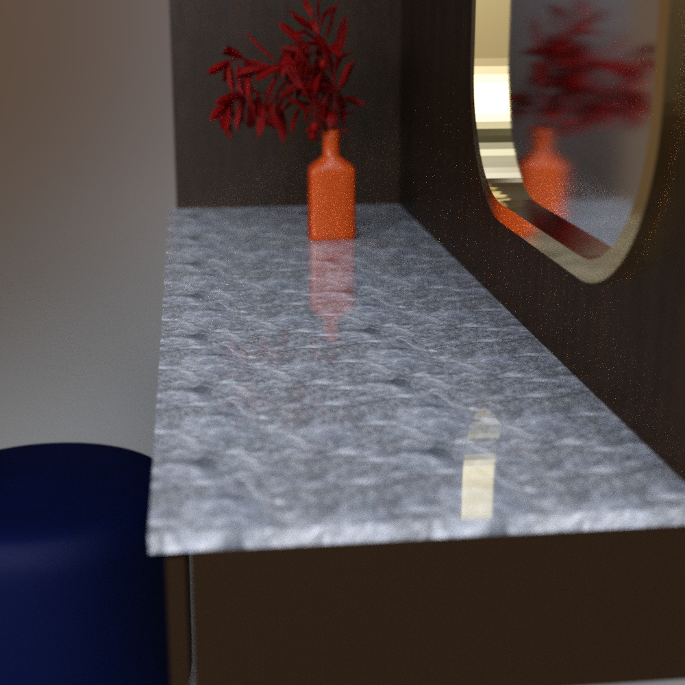 Modern Dressing Table and Stool AQ3D Daz Content