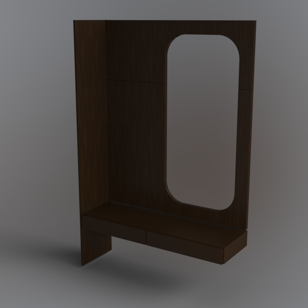 Modern Dressing Table and Stool AQ3D Daz Content