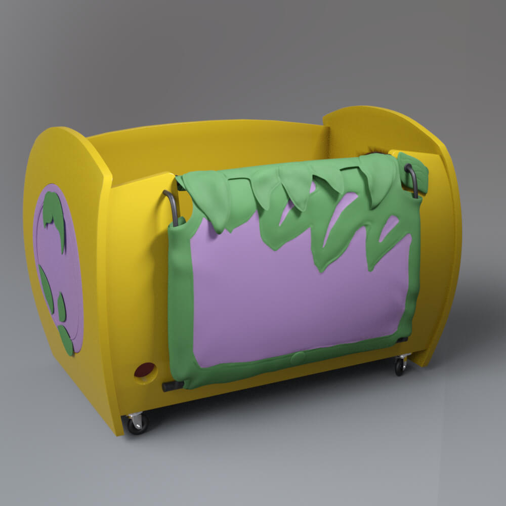 Modern Kids Bed Childrens Bedroom Furniture 3D Model Daz Content
