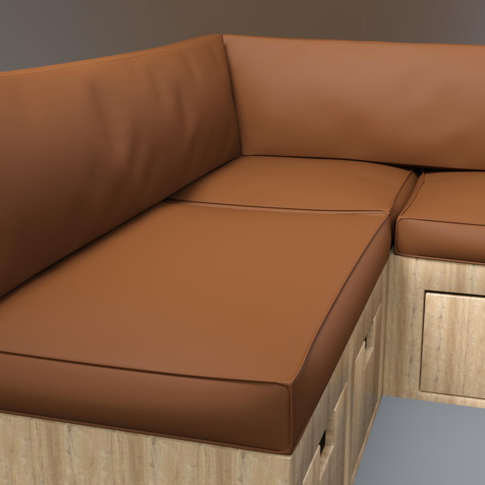 Modern L Shaped Sofa AQ3D Daz Content