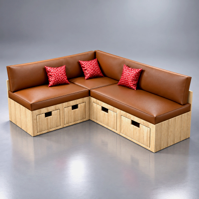 Modern L Shaped Sofa AQ3D