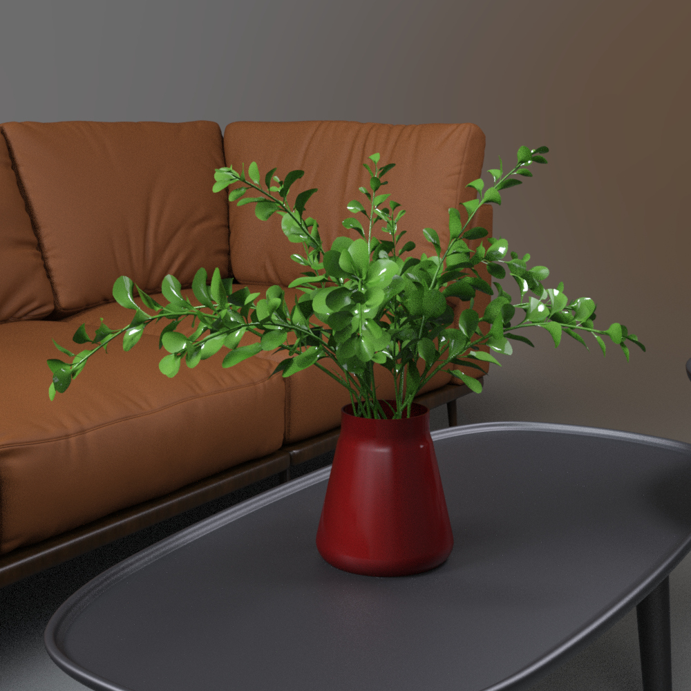 Modern L Shaped Sofa Set With Rocking Chair and Rug AQ3D Daz Content