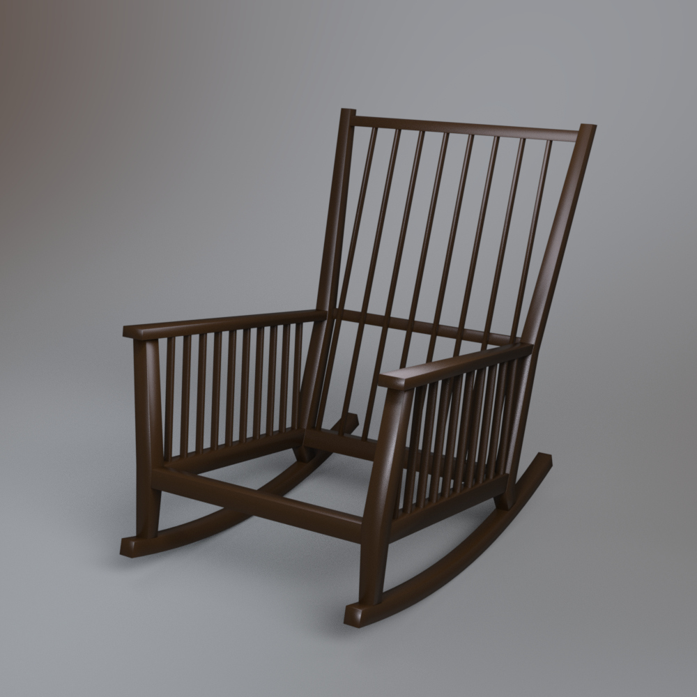 Modern L Shaped Sofa Set With Rocking Chair and Rug AQ3D Daz Content