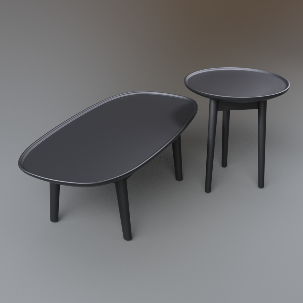 Modern L Shaped Sofa Set With Rocking Chair and Rug AQ3D Daz Content