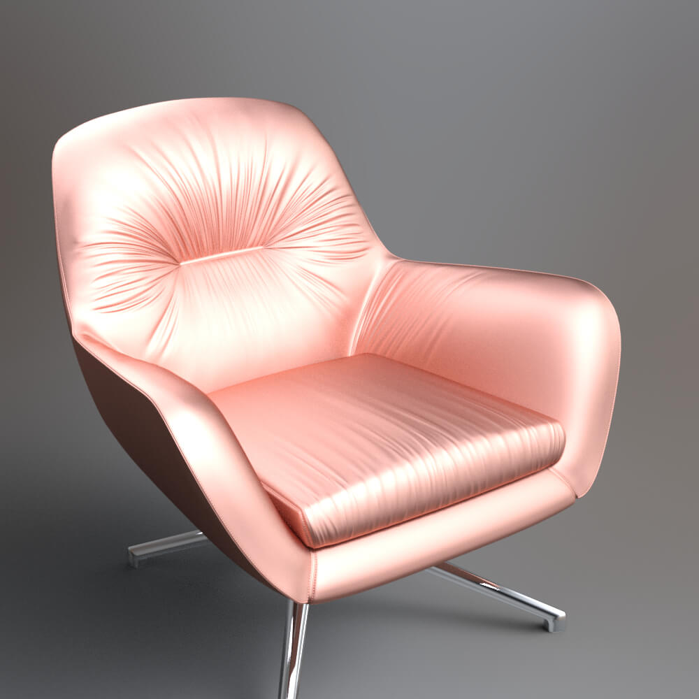Modern Lounge Chair &amp Side Table 3D Model AQ3D Daz Content