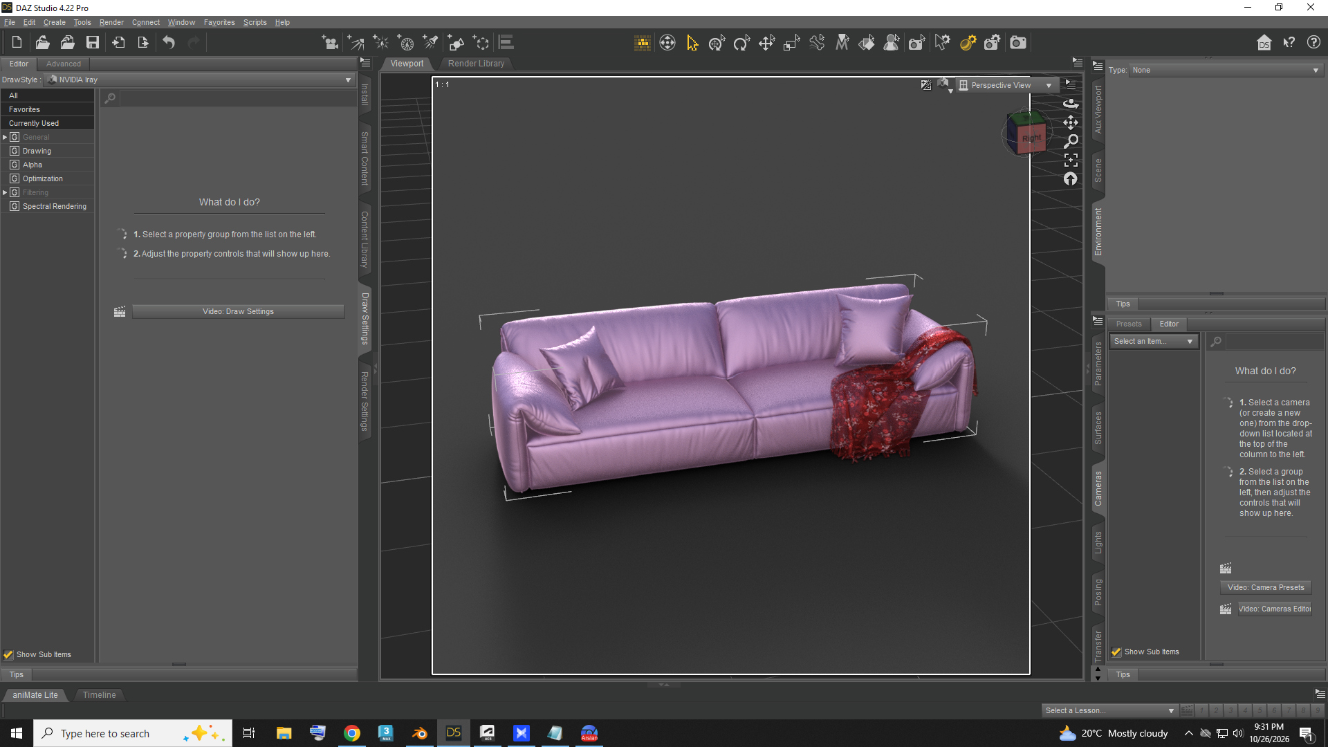 Modern Luxury Sofa Model AQ3D Daz Content