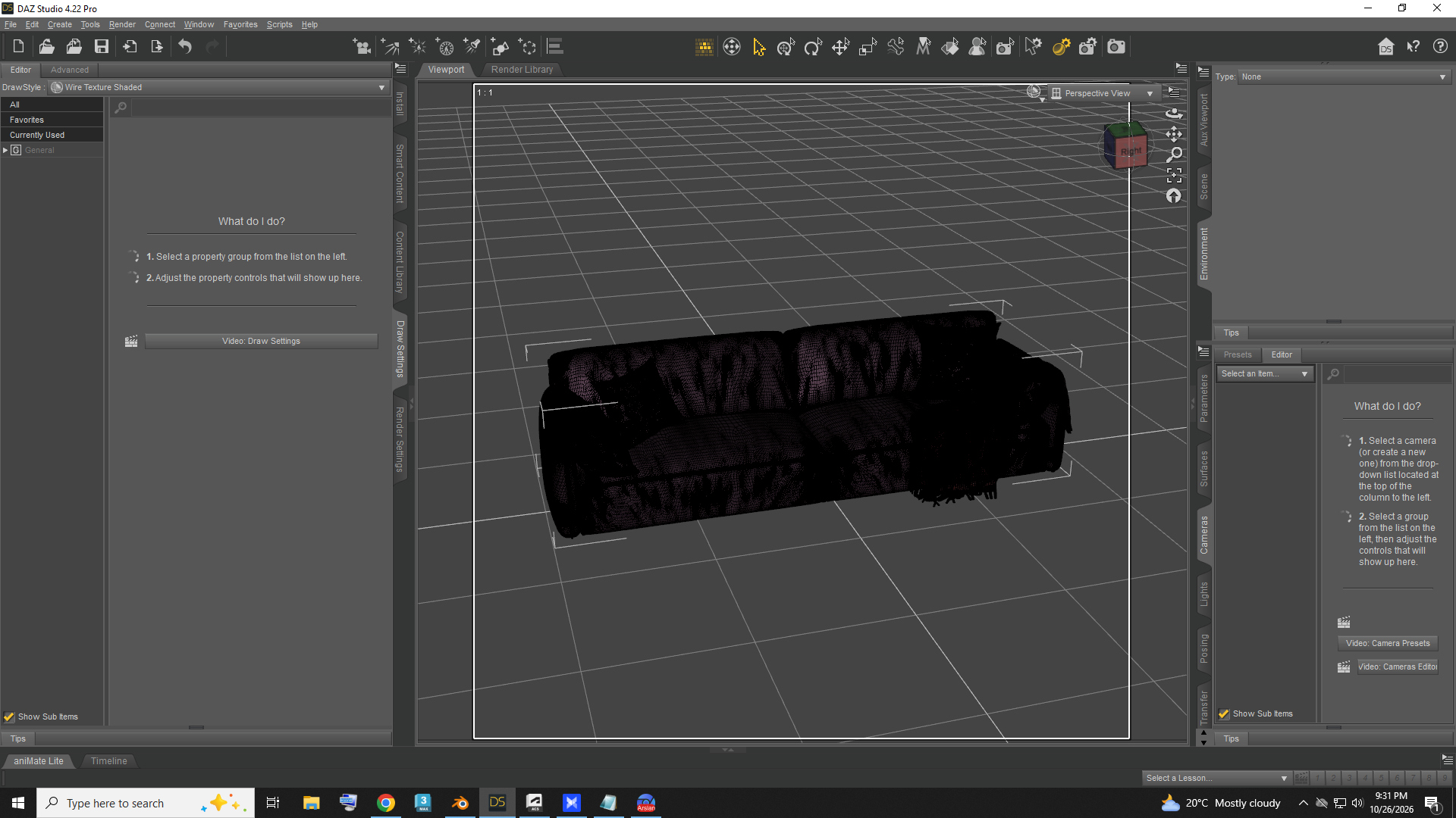 Modern Luxury Sofa Model AQ3D Daz Content