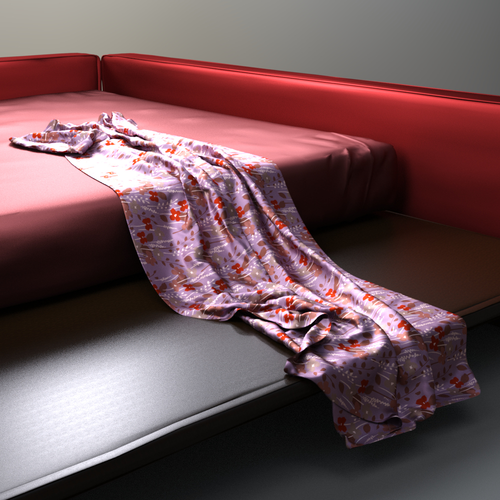 Modern Upholstered Daybed AQ3D Daz Content