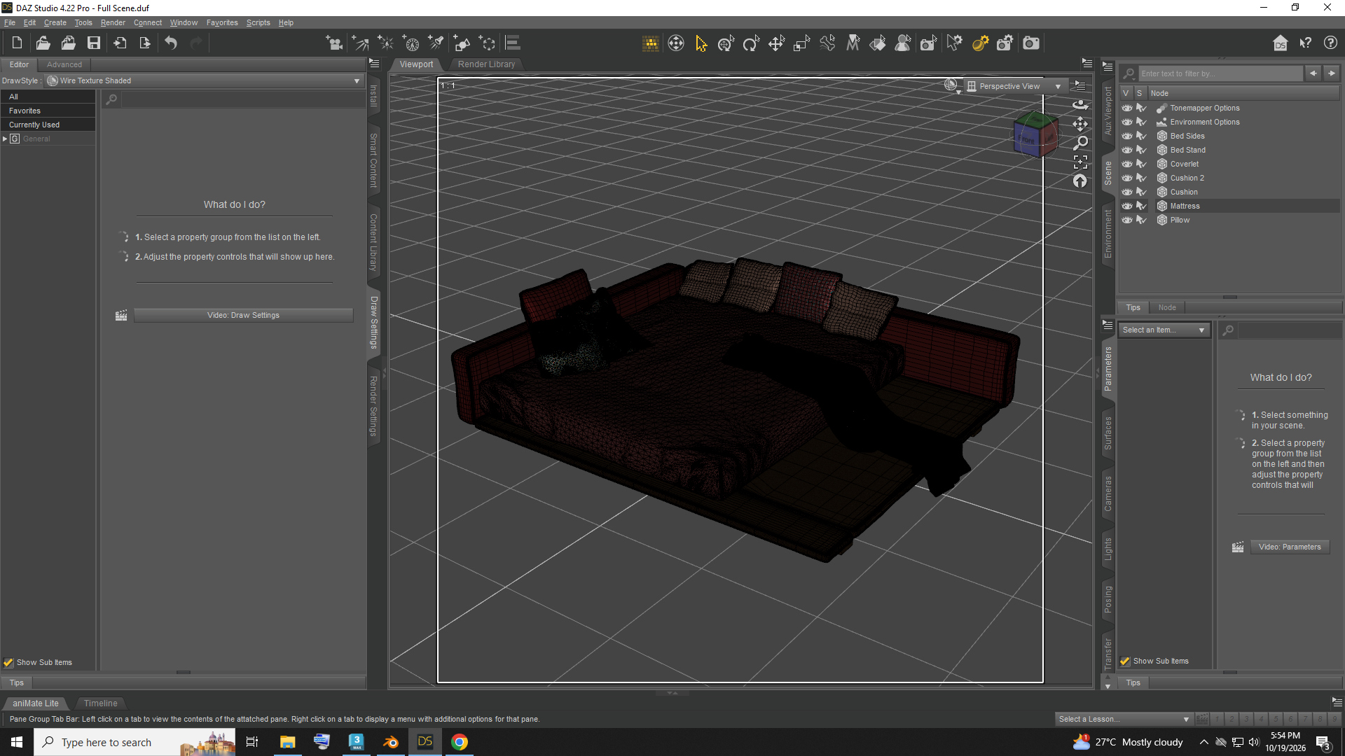 Modern Upholstered Daybed AQ3D Daz Content