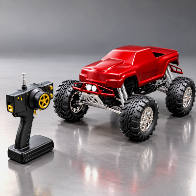 Rc Monster Truck 3D Model With Remote Controller Aq3D