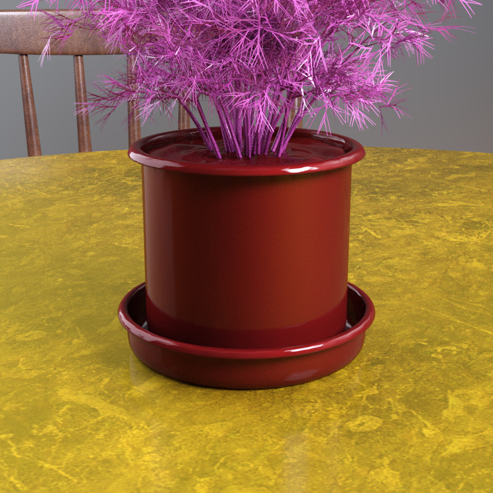 Round Dining Table with 3 Wooden Chairs AQ3D Daz Content