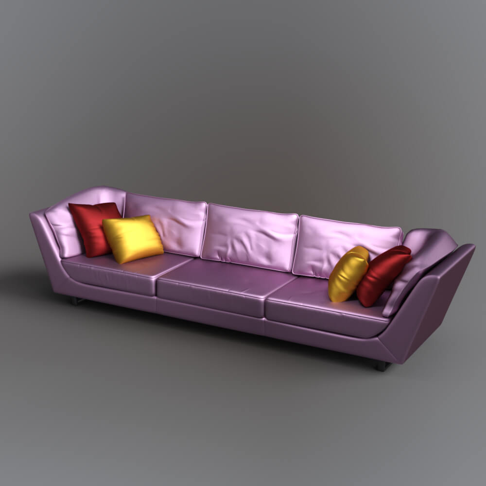 Stylish Sofa 3D Model AQ3D Daz Content
