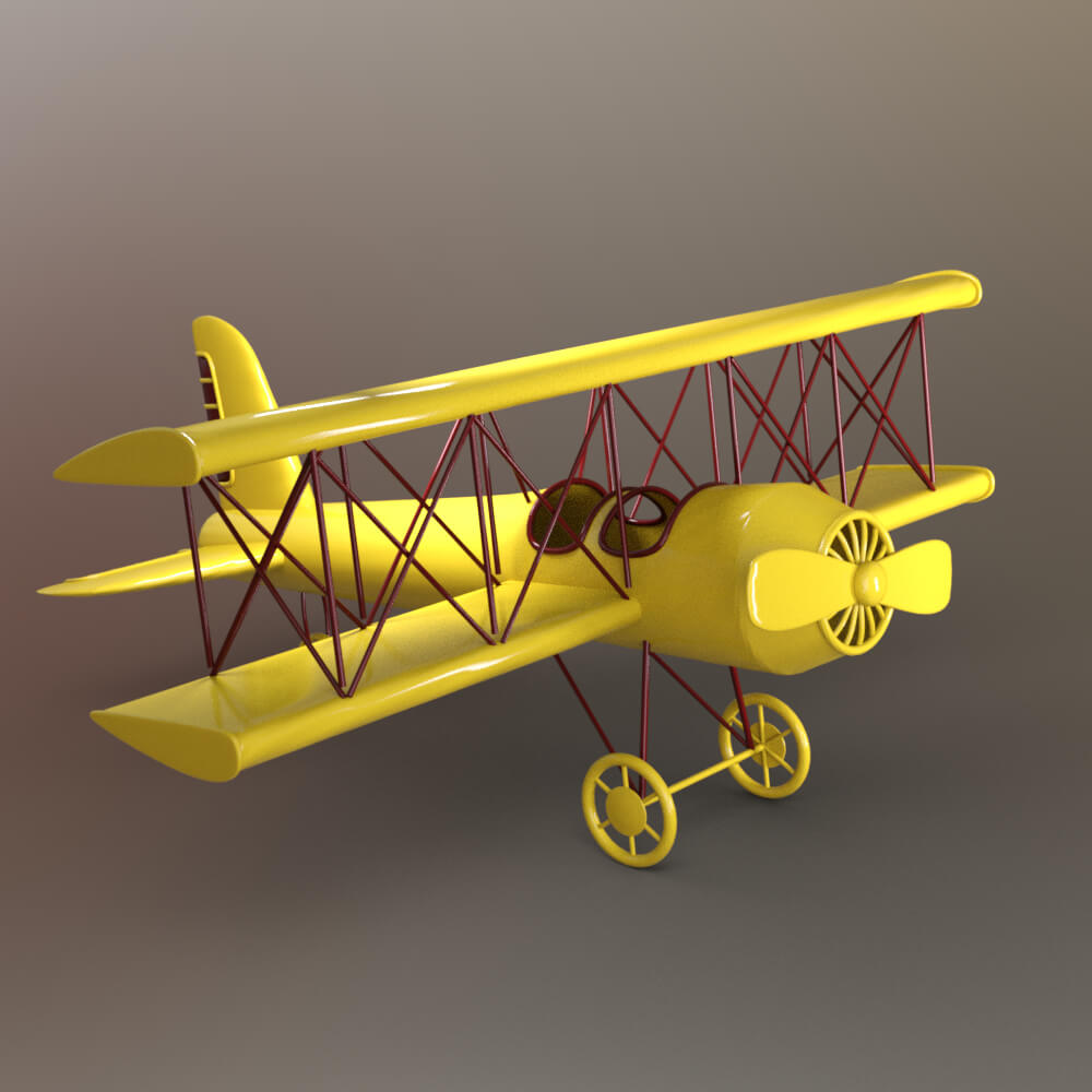 Vintage Toy Biplane AQ3D Daz Content