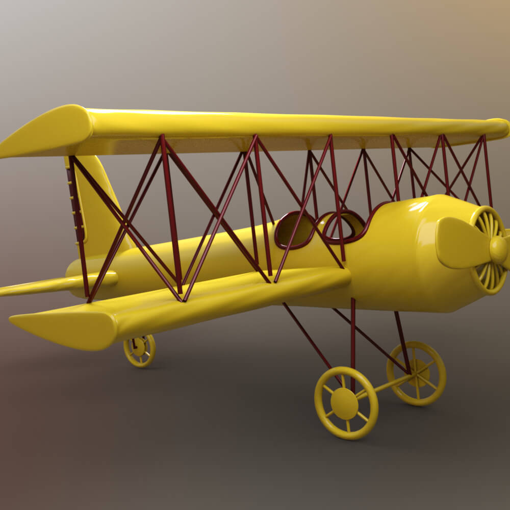 Vintage Toy Biplane AQ3D Daz Content