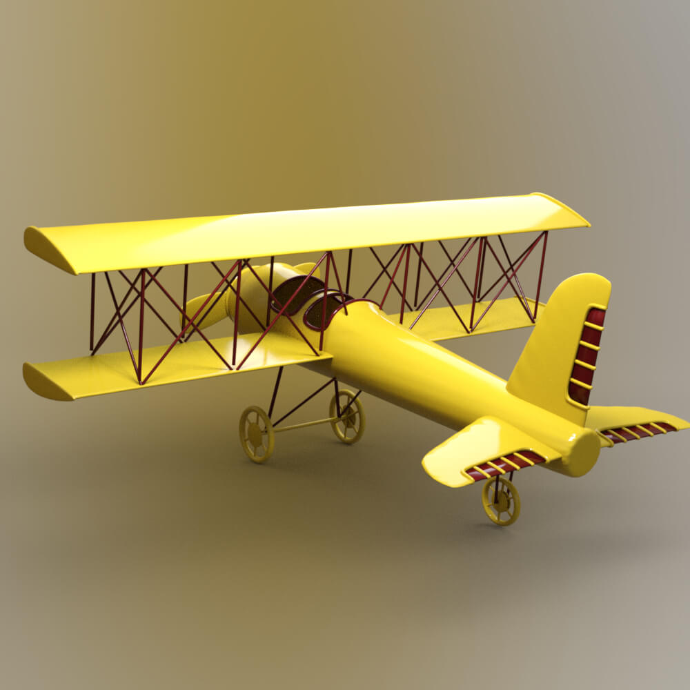 Vintage Toy Biplane AQ3D Daz Content