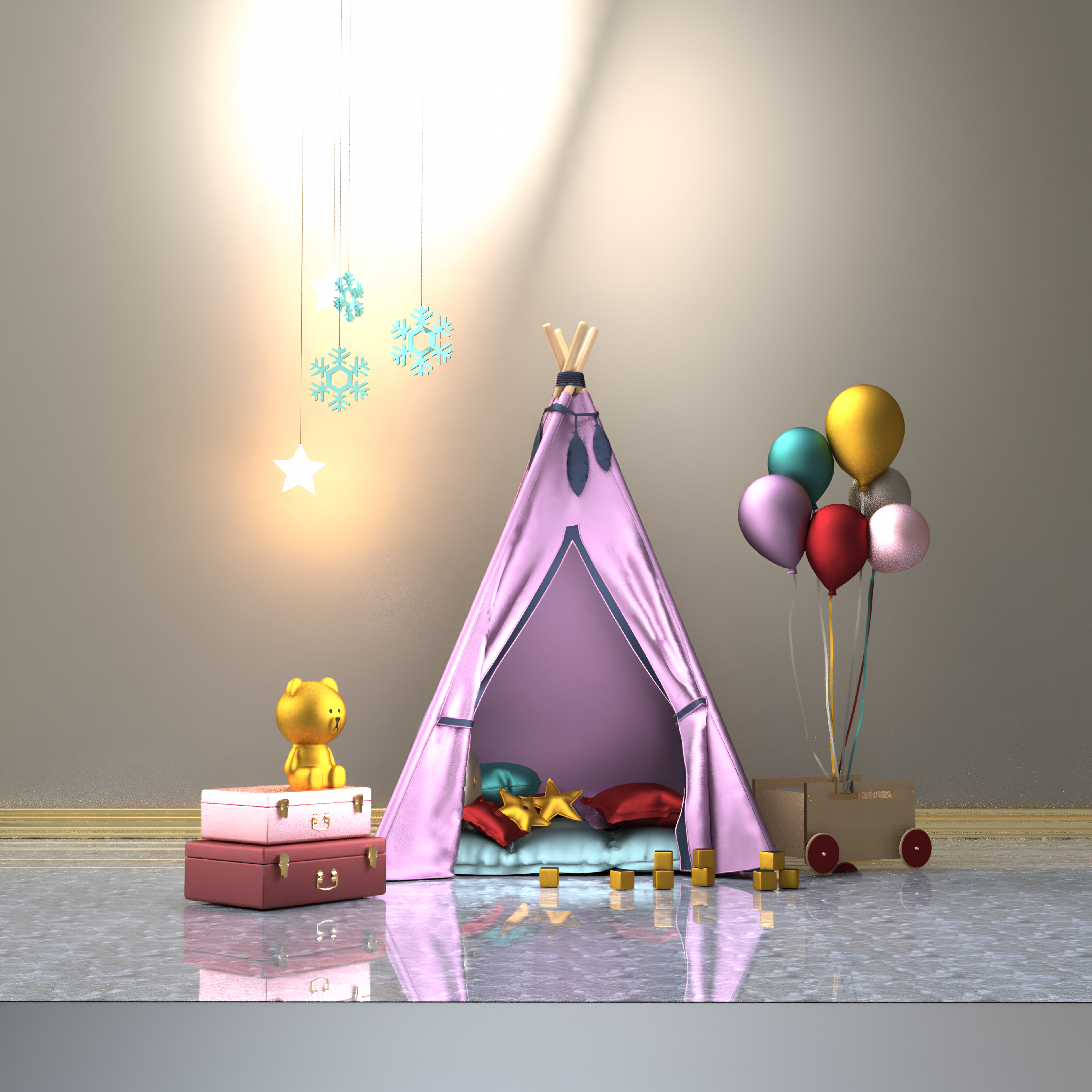 A3S P Childrens Tent House Daz Content