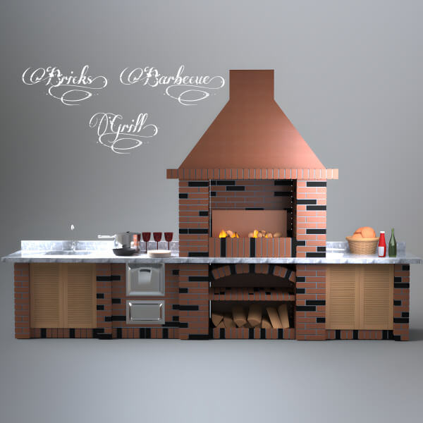 A3S P-Brick Barbecue Grill