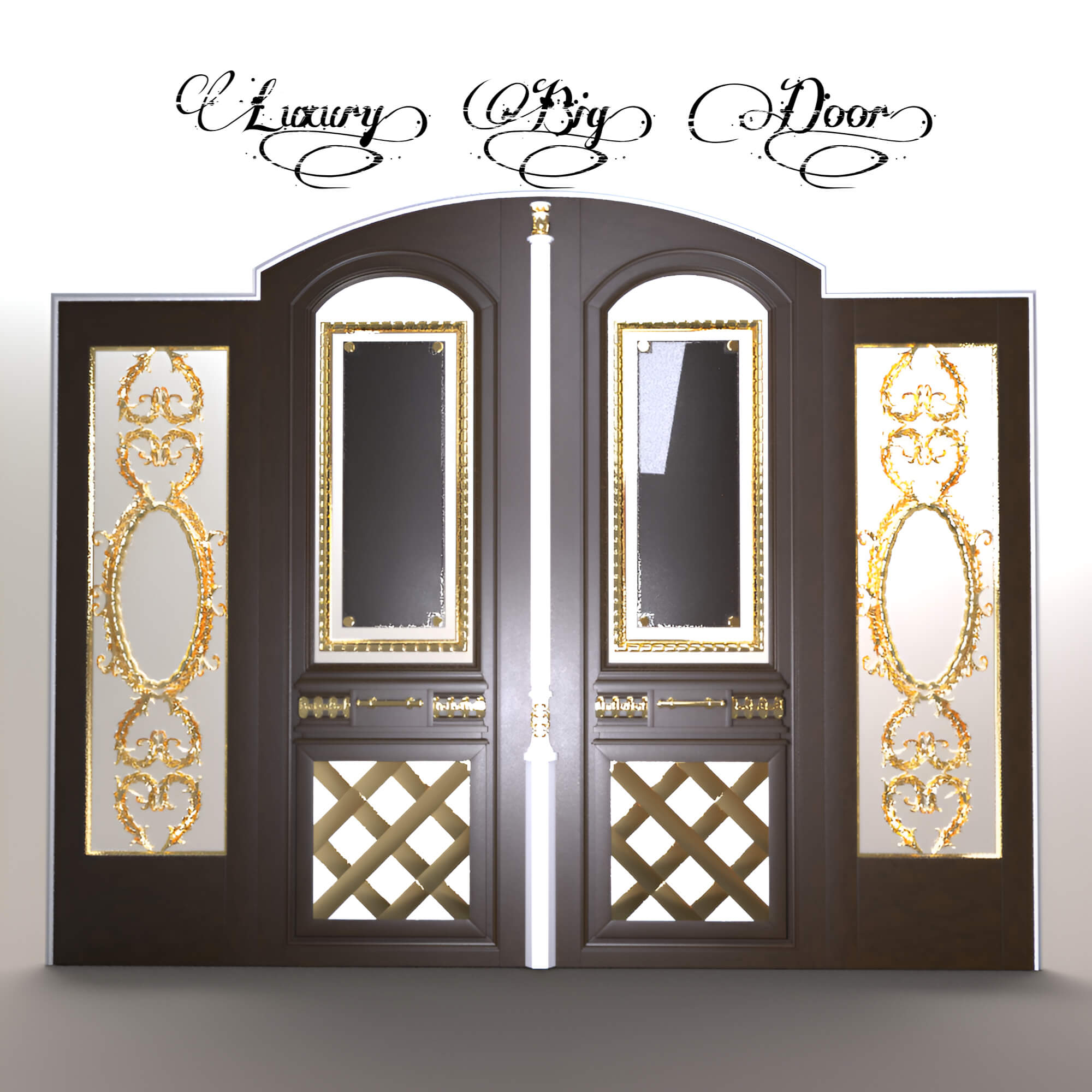 A3S P-Door Model 12 3D Render, Digital Artwork by Architect3DStudio