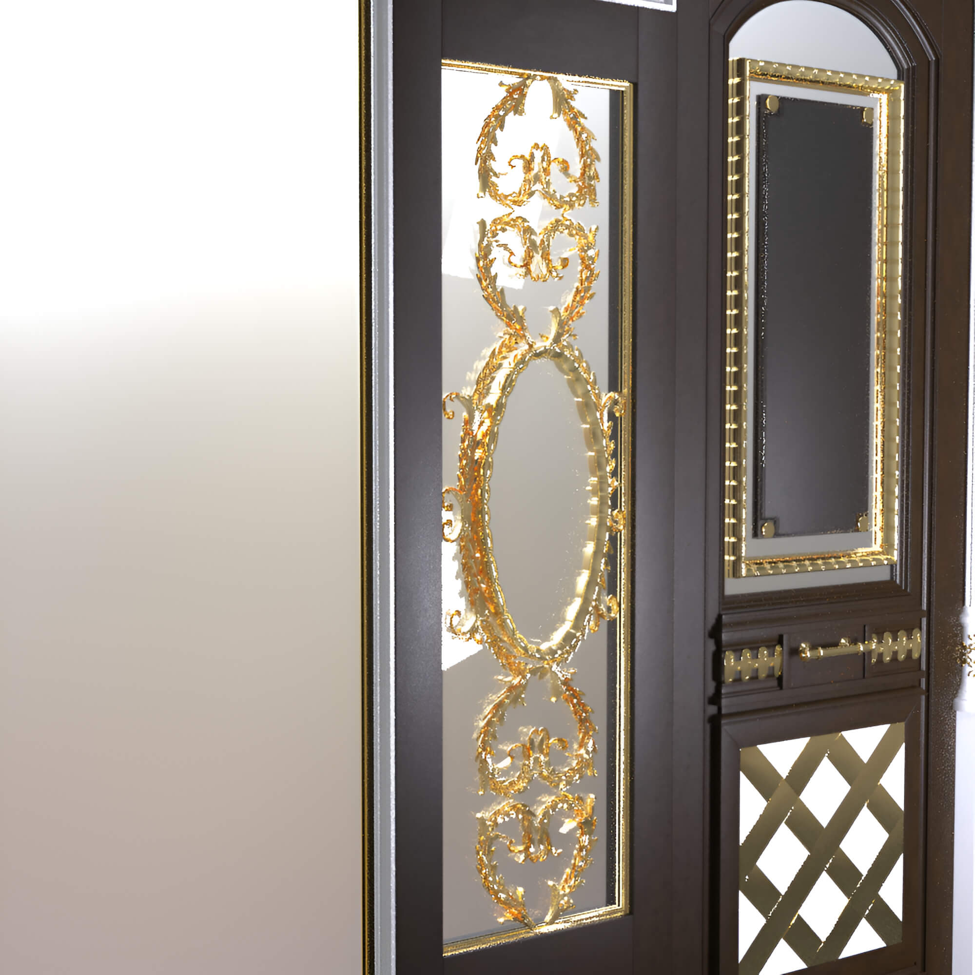 A3S P-Door Model 12 3D Render, Digital Artwork by Architect3DStudio