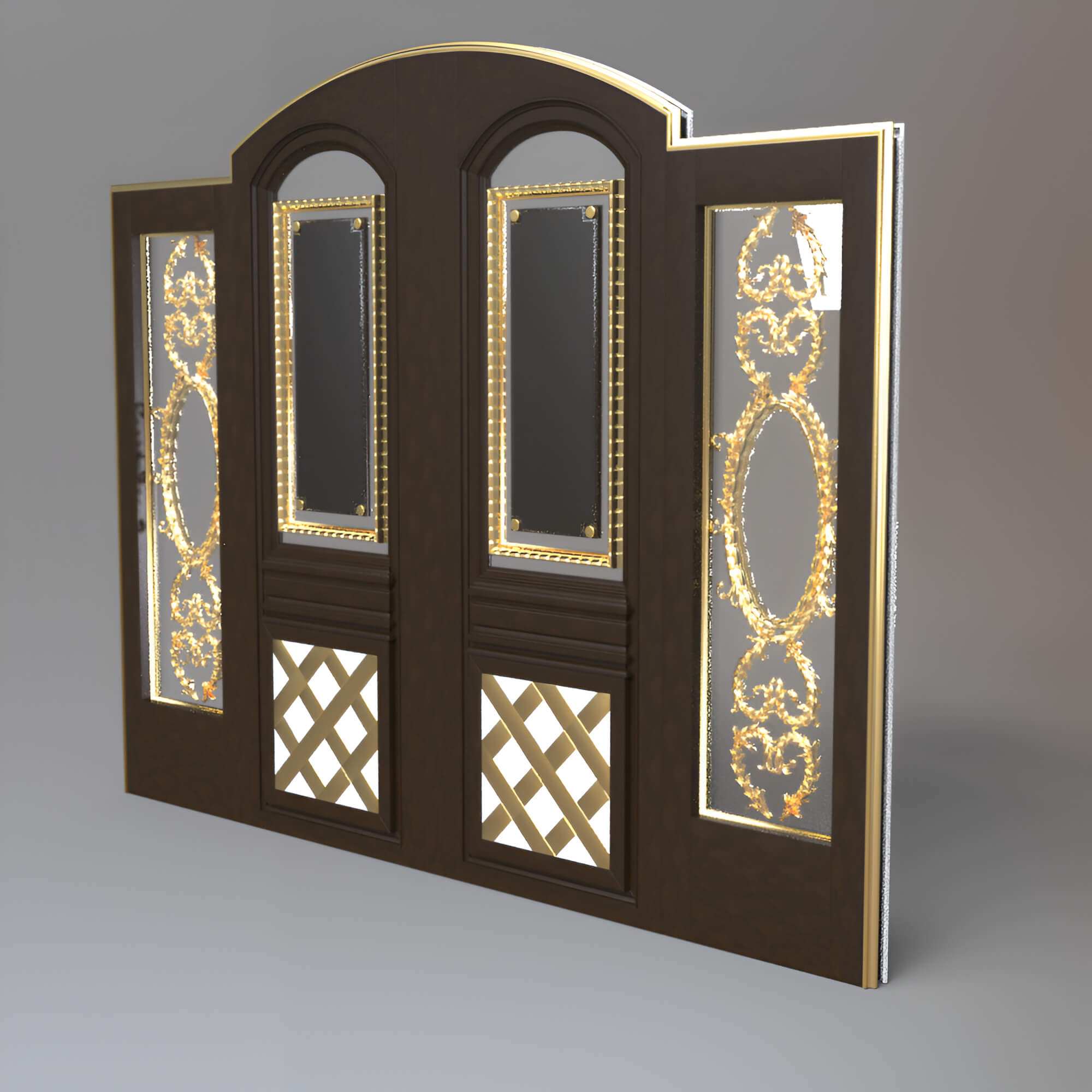 A3S P-Door Model 12 3D Render, Digital Artwork by Architect3DStudio