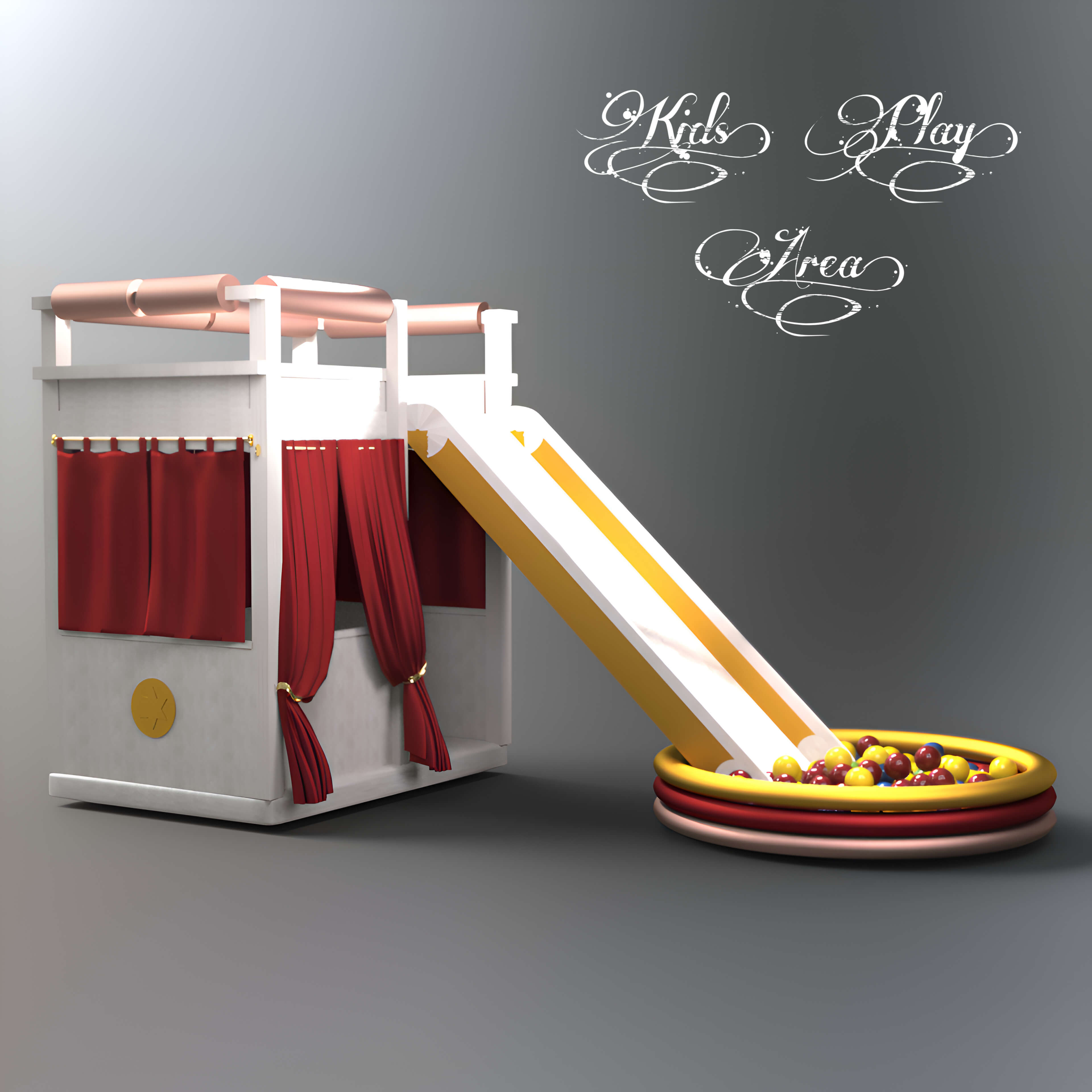 A3S P-Kids Playing Area 12 3D Render, Digital Artwork by Architect3DStudio
