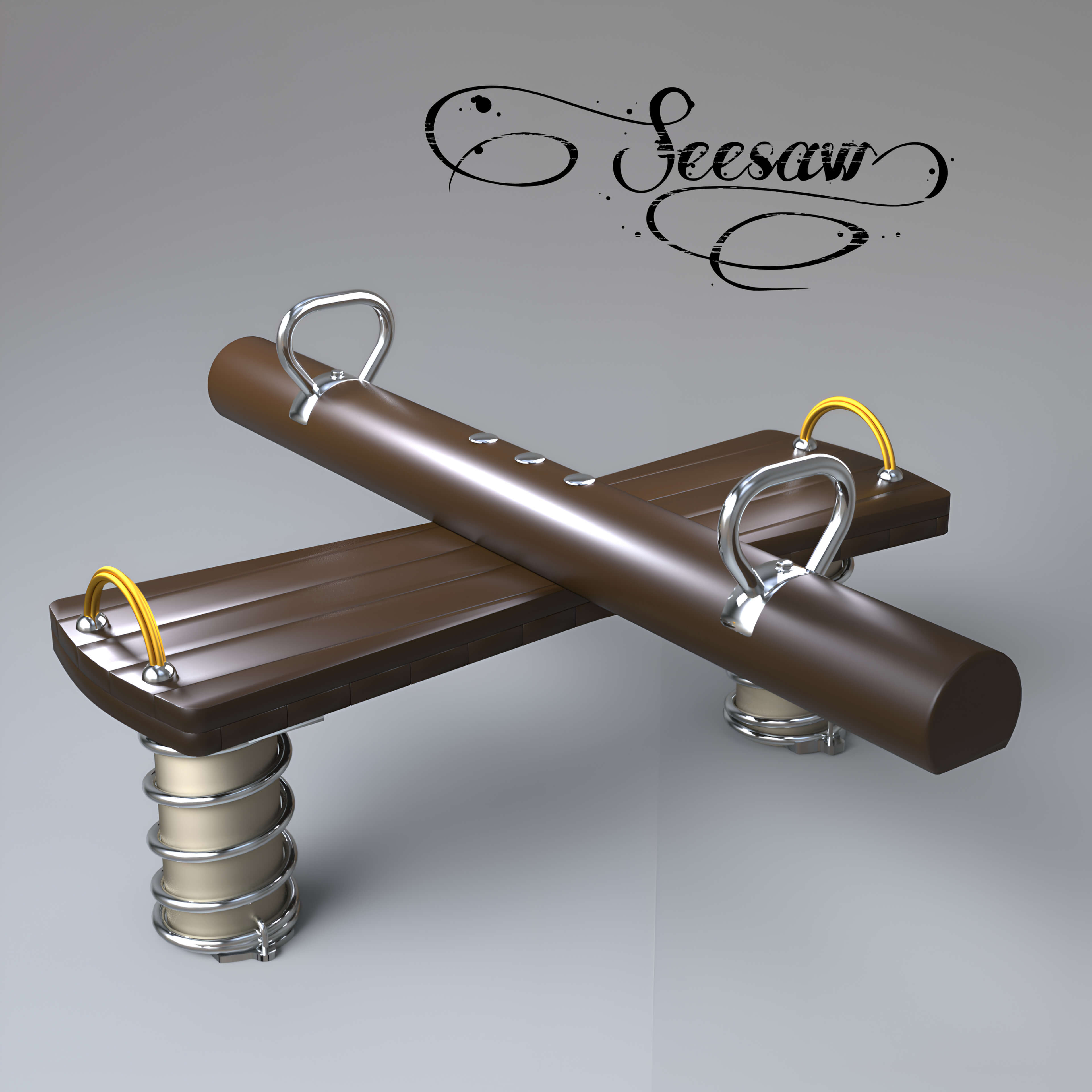 A3S P-Playground Seesaw 3D Render, Digital Artwork by Architect3DStudio