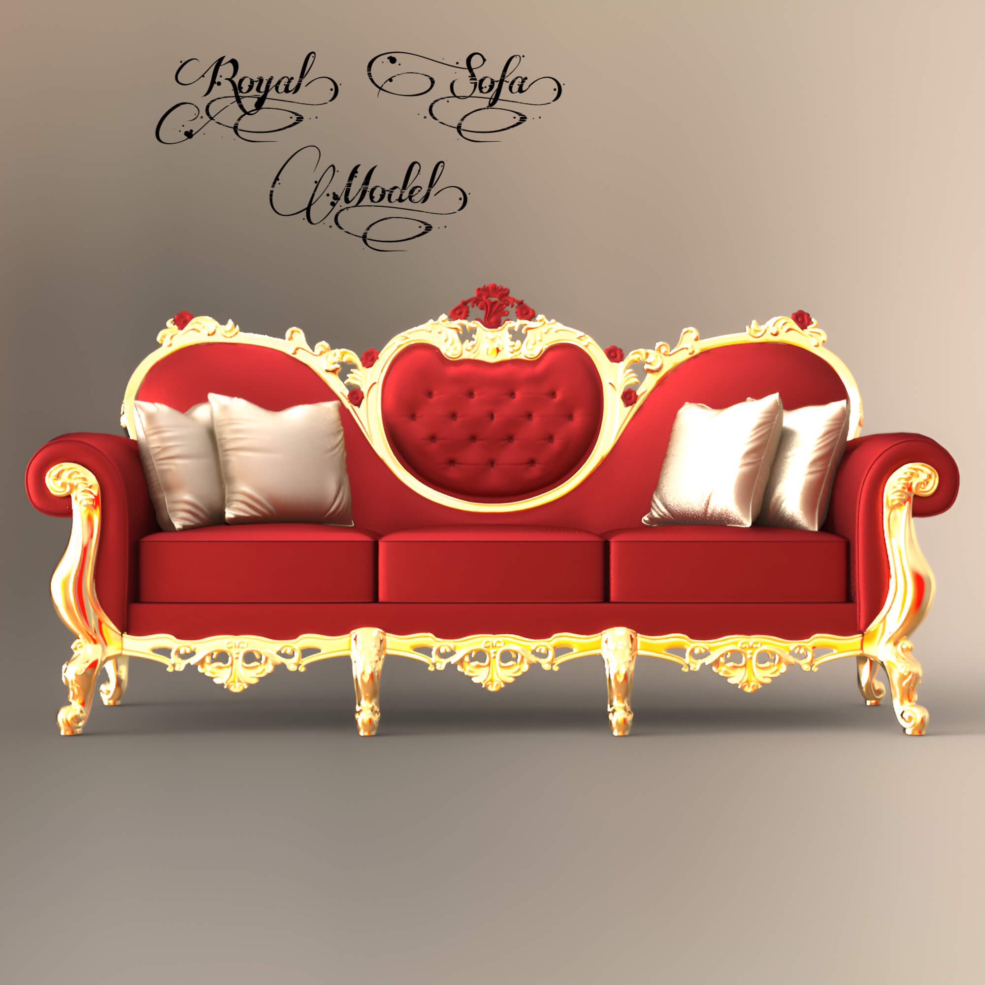 A3S P-Sofa Model 130 3D Render, Digital Artwork by Architect3DStudio