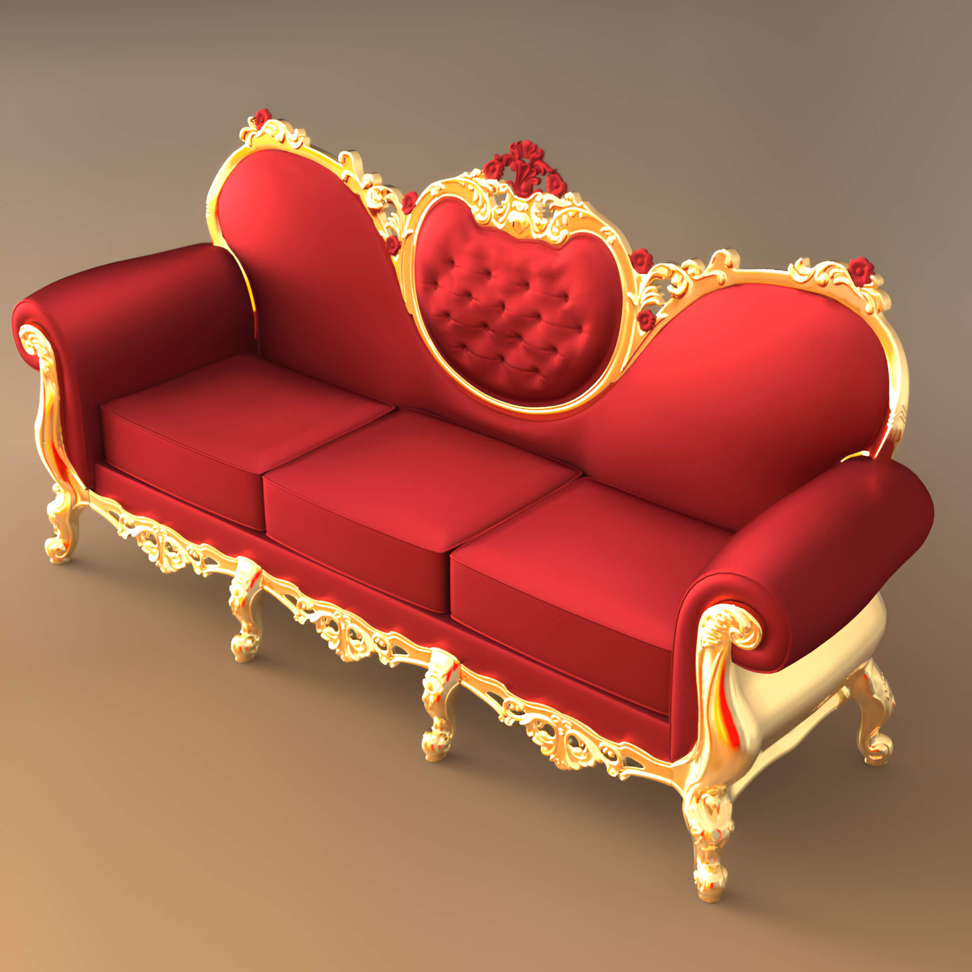 A3S P-Sofa Model 130 3D Render, Digital Artwork by Architect3DStudio
