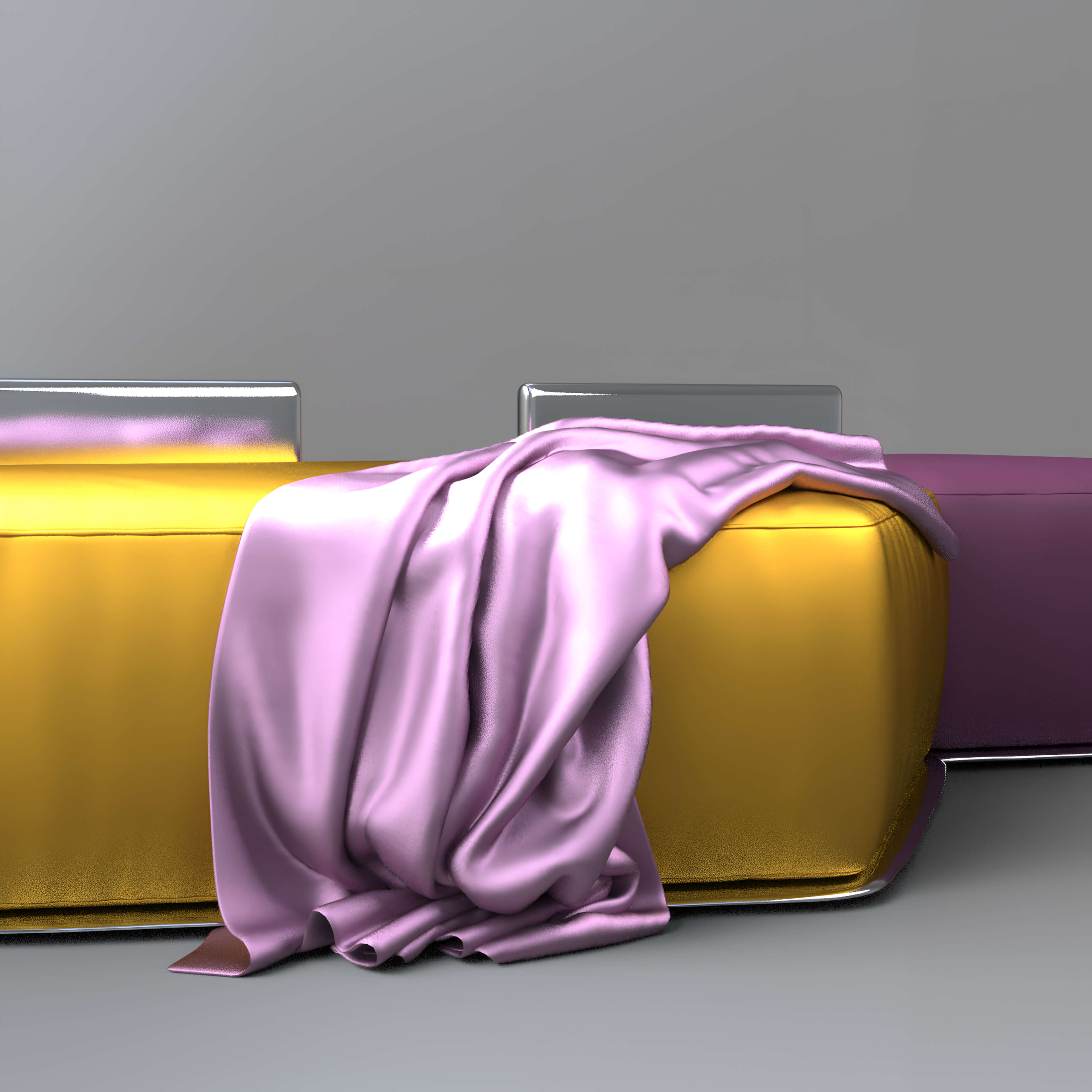 A3S P-Sofa Model 134 3D Render, Digital Artwork by Architect3DStudio