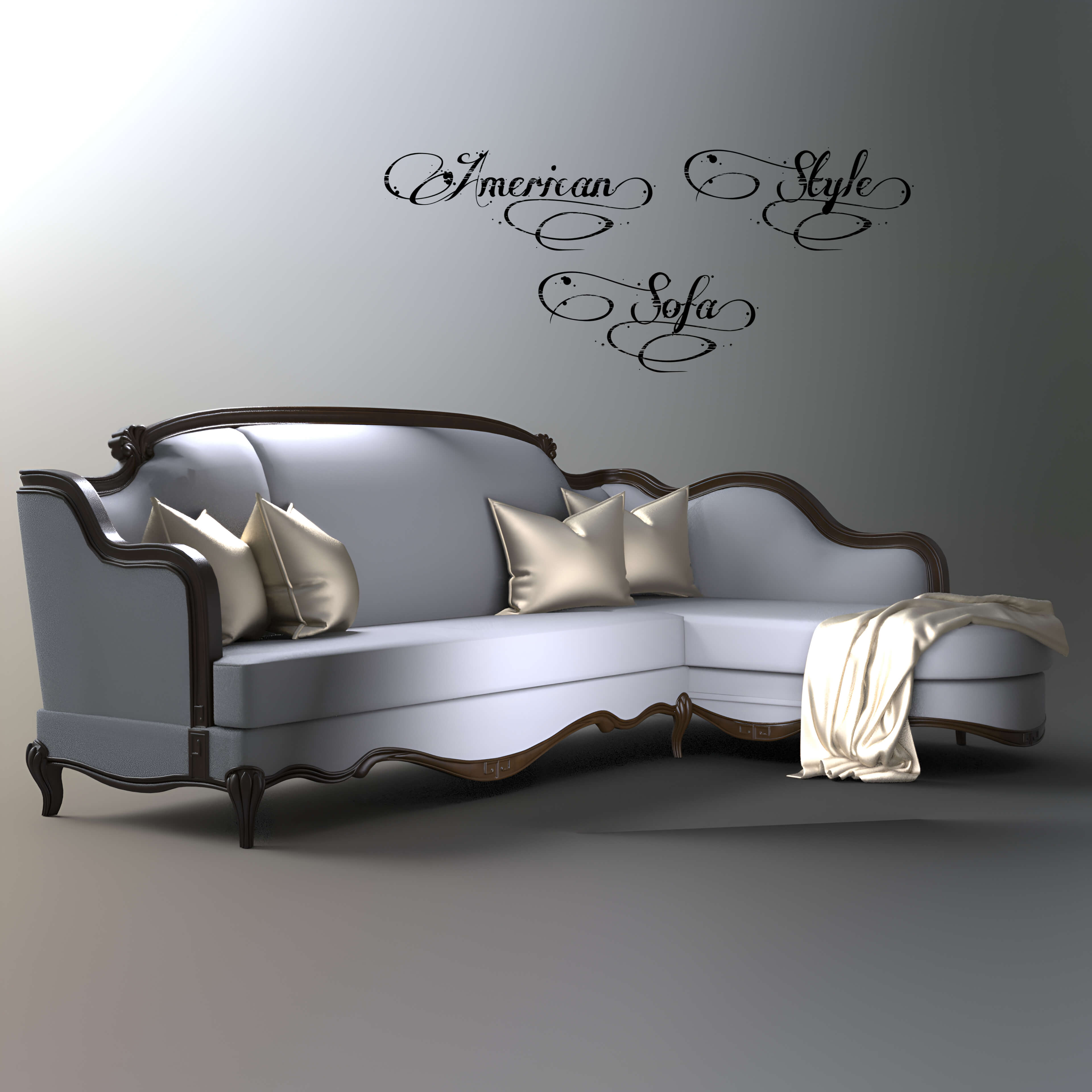 A3S P-Sofa Model 135 3D Render, Digital Artwork by Architect3DStudio